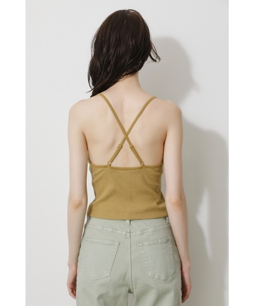 AZUL by moussy(アズールバイマウジー)の「BASIC BACK CROSS CAMISOLE/ベーシックバッククロスキャミソール(チューブトップ・レディース・ブラック/オレンジ/ライトカーキ/オフホワイト・MEDIUM/SMALL)」の19枚目の写真