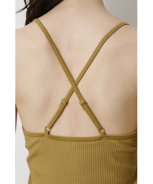 AZUL by moussy(アズールバイマウジー)の「BASIC BACK CROSS CAMISOLE/ベーシックバッククロスキャミソール(チューブトップ・レディース・ブラック/オレンジ/ライトカーキ/オフホワイト・MEDIUM/SMALL)」の17枚目の写真