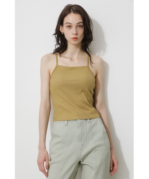 AZUL by moussy(アズールバイマウジー)の「BASIC BACK CROSS CAMISOLE/ベーシックバッククロスキャミソール(チューブトップ・レディース・ブラック/オレンジ/ライトカーキ/オフホワイト・MEDIUM/SMALL)」の14枚目の写真