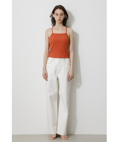 AZUL by moussy(アズールバイマウジー)の「BASIC BACK CROSS CAMISOLE/ベーシックバッククロスキャミソール(チューブトップ・レディース・ブラック/オレンジ/ライトカーキ/オフホワイト・MEDIUM/SMALL)」の10枚目の写真