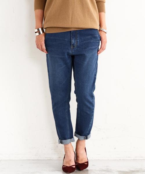 BEAUTY&YOUTH UNITED ARROWS(ビューティーアンドユースユナイテッドアローズ)の「【WEB限定】by ※∵デニムテーパード9分丈パンツ ◆(デニムパンツ・レディース・ホワイト/ネイビー/コバルトブルー/ブラック/ロイヤルブルー・MEDIUM/LARGE/SMALL)」の1枚目の写真