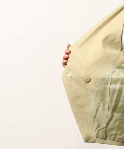 MECRE(メクル)の「カッティングスリーブジャケット(テーラードジャケット・レディース・グレー/イエロー・S/M)」の4枚目の写真