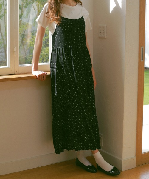 idem（イデム）の「【ZOZOTOWN限定】dot tiered camisole onepiece