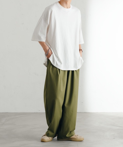 epnok(エプノック)の「ハイウエストタックリネンワイドパンツ(その他パンツ・メンズ・チャコールグレー/ライトグリーン/ナチュラル・SMALL/MEDIUM/LARGE)」の18枚目の写真