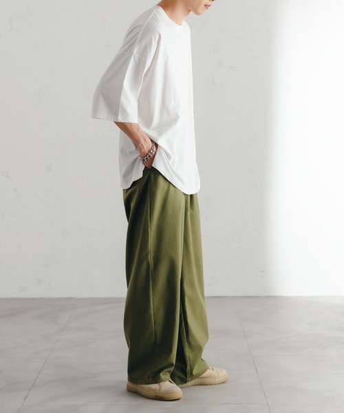 epnok(エプノック)の「ハイウエストタックリネンワイドパンツ(その他パンツ・メンズ・チャコールグレー/ライトグリーン/ナチュラル・SMALL/MEDIUM/LARGE)」の19枚目の写真