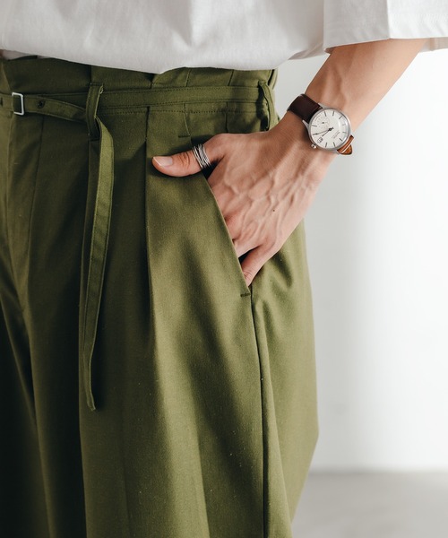 epnok(エプノック)の「ハイウエストタックリネンワイドパンツ(その他パンツ・メンズ・チャコールグレー/ライトグリーン/ナチュラル・SMALL/MEDIUM/LARGE)」の22枚目の写真