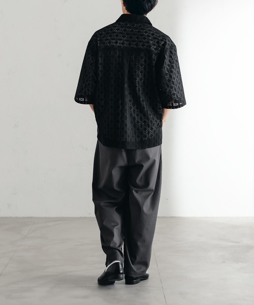 epnok(エプノック)の「ハイウエストタックリネンワイドパンツ(その他パンツ・メンズ・チャコールグレー/ライトグリーン/ナチュラル・SMALL/MEDIUM/LARGE)」の9枚目の写真