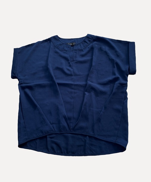 Amulet（アミュレット）の「裾タックブラウス（シャツ/ブラウス・レディース・ホワイト/ブラック/ネイビー/グレー/グリーン/カーキ/ボルドー/パープル/ベージュ/ブラウン・M/L/XL）」の12枚目の写真