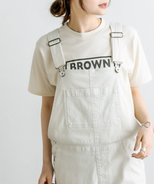 THEATRE PRODUCTS（シアタープロダクツ）の「【BROWN THEATRE PRODUCTS】ボックスロゴTシャツ（Tシャツ/カットソー・メンズ・ホワイト/ブラック/ナチュラル・FREE/S）」の3枚目の写真