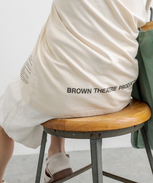 THEATRE PRODUCTS（シアタープロダクツ）の「【BROWN THEATRE PRODUCTS】ボックスロゴTシャツ（Tシャツ/カットソー・メンズ・ホワイト/ブラック/ナチュラル・FREE/S）」の20枚目の写真