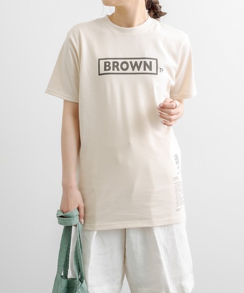 THEATRE PRODUCTS（シアタープロダクツ）の「【BROWN THEATRE PRODUCTS】ボックスロゴTシャツ（Tシャツ/カットソー・メンズ・ホワイト/ブラック/ナチュラル・FREE/S）」の10枚目の写真
