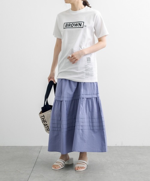 THEATRE PRODUCTS（シアタープロダクツ）の「【BROWN THEATRE PRODUCTS】ボックスロゴTシャツ（Tシャツ/カットソー・メンズ・ホワイト/ブラック/ナチュラル・FREE/S）」の14枚目の写真