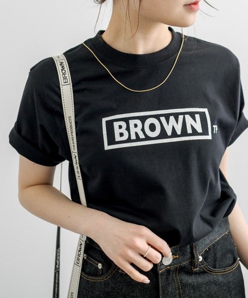 THEATRE PRODUCTS（シアタープロダクツ）の「【BROWN THEATRE PRODUCTS】ボックスロゴTシャツ（Tシャツ/カットソー・メンズ・ホワイト/ブラック/ナチュラル・FREE/S）」の11枚目の写真