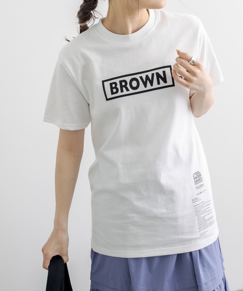 THEATRE PRODUCTS（シアタープロダクツ）の「【BROWN THEATRE PRODUCTS】ボックスロゴTシャツ（Tシャツ/カットソー・メンズ・ホワイト/ブラック/ナチュラル・FREE/S）」の22枚目の写真