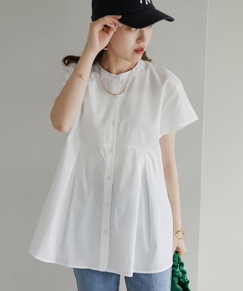 【WEB限定】ウエスト切り替えブラウス