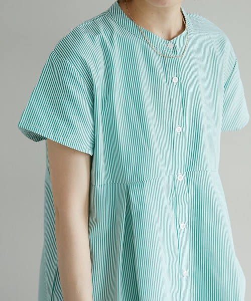 DISCOAT(ディスコート)の「【新色追加!/WEB限定】ウエスト切り替えブラウス(シャツ/ブラウス・レディース・ホワイト/ブラック/グリーン/ブルー/ネイビー/モカ/ブラウン・FREE)」の19枚目の写真