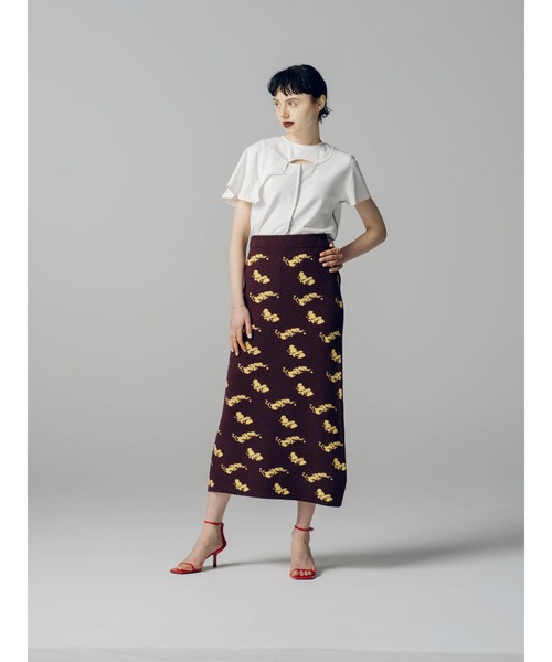 led.tokyo（レッドトウキョウ）の「【led.tokyo】カットラップオーバーステッチTシャツ（Tシャツ/カットソー・レディース・ホワイト/ブラック/ブラウン/グリーン・FREE）」の10枚目の写真