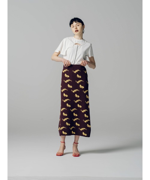 led.tokyo（レッドトウキョウ）の「【led.tokyo】カットラップオーバーステッチTシャツ（Tシャツ/カットソー・レディース・ホワイト/ブラック/ブラウン/グリーン・FREE）」の11枚目の写真