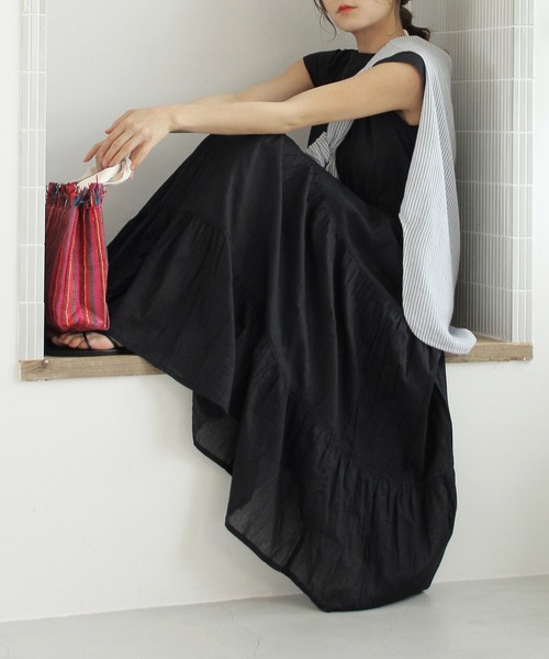 Crisp クリスプ の コットンボイルティアードワンピース ワンピース Wear Crisp クリスプ の コットンボイルティアードワンピース ワンピース Wear