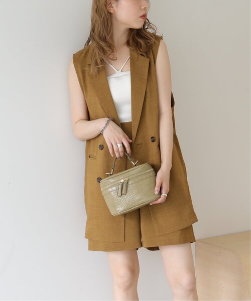 RAY CASSIN(レイカズン)の「バニティーバッグ(ハンドバッグ・レディース・ブラック/ベージュ/カーキ・FREE)」の14枚目の写真