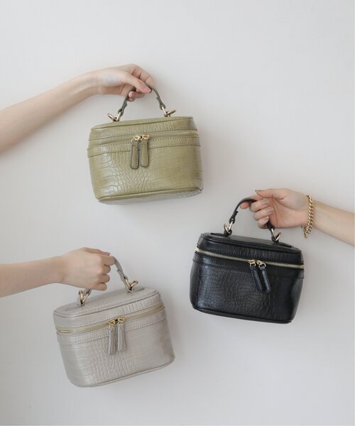 RAY CASSIN(レイカズン)の「バニティーバッグ(ハンドバッグ・レディース・ブラック/ベージュ/カーキ・FREE)」の21枚目の写真