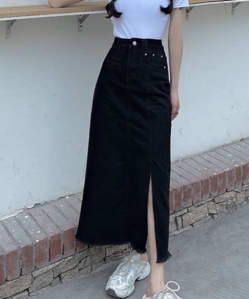 MANGROVE(マングローブ)の「スリット入りスカート(スカート・レディース・ブラック・MEDIUM/LARGE)」の7枚目の写真