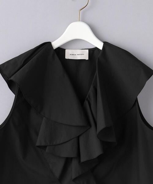 AEWEN MATOPH(イウエン マトフ)の「<AEWEN MATOPH>コットン フリル ノースリーブブラウス(シャツ/ブラウス・レディース・ホワイト/ブラック・FREE)」の12枚目の写真