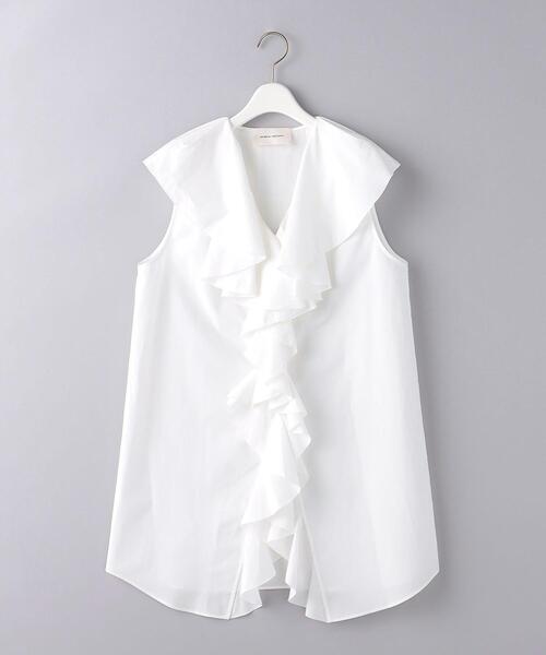 AEWEN MATOPH(イウエン マトフ)の「<AEWEN MATOPH>コットン フリル ノースリーブブラウス(シャツ/ブラウス・レディース・ホワイト/ブラック・FREE)」の16枚目の写真