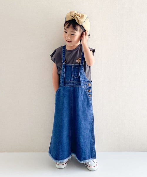 CIAOPANIC TYPY(チャオパニックティピー)の「【KIDS】甘織デニムジャンパースカート(スカート・キッズ・ブラック/ネイビー・SMALL/MEDIUM/LARGE/X-LARGE/XX-LARGE)」の11枚目の写真
