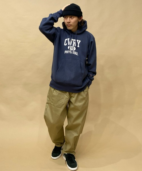 ★Champion 鬼フェード カレッジロゴ パーカー フーディー XL 茄子紺 ☆Champion 鬼フェード カレッジロゴ パーカー フーディー XL