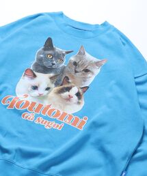 SEQUENZ（シークエンズ）の「【SEQUENZ】TOUTOMI GA SUGOI CREW NECK SWEAT / 尊みがすごい 猫柄 クルーネック スウェット（スウェット・メンズ）」