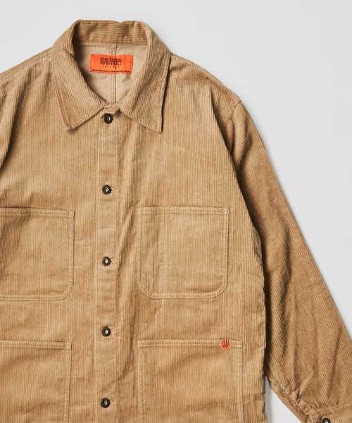 UNIVERSAL OVERALL(ユニバーサルオーバーオール)の「【UNIVERSAL OVERALL】CORDUROY COVERALL / コーデュロイカバーオールジャケット(カバーオール・メンズ・ブラック/ブラウン/グレー/ベージュ・LARGE/MEDIUM/X-LARGE)」の4枚目の写真