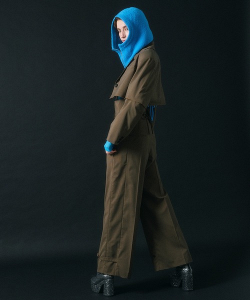 MAISON SPECIAL（メゾンスペシャル）の「ハイウエストタックパンツ【MAISON SPECIAL/メゾンスペシャル】■セットアップ対応■（その他パンツ・レディース・グレー/カーキ・38/36）」の5枚目の写真