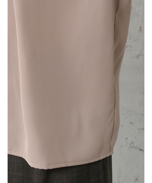 Perfect Suit FActory（パーフェクトスーツファクトリー）の「パール釦ボウタイタックブラウス７分袖（シャツ/ブラウス・レディース・ベージュ/グレー/オフホワイト・S/M/L）」の6枚目の写真