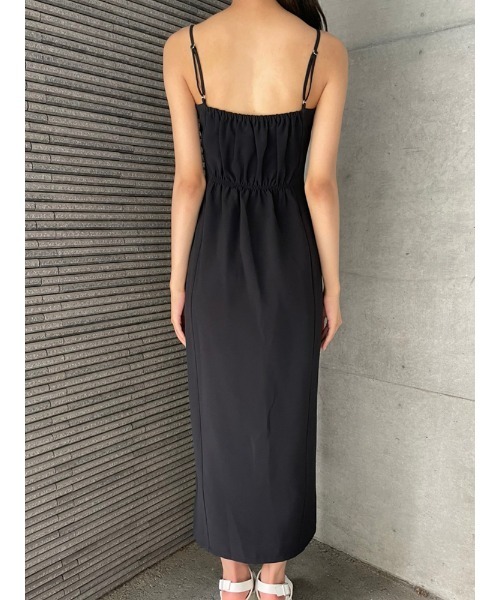 ENVYM（アンビー）の「スリットロングキャミＯＰ（ワンピース・レディース・ブラック/インディゴブルー/ストライプ・FREE）」の21枚目の写真