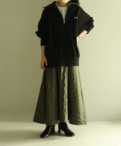 FREAK'S STORE（フリークスストア）の「TOWN CRAFT × FREAK'S STORE/タウンクラフト 　別注 レトロカラーハーフジップスウェット（スウェット・レディース・ブラック/サックスブルー/ピンク/オレンジ/ラベンダー/ブルーグリーン・ﾌﾘ-）」の12枚目の写真