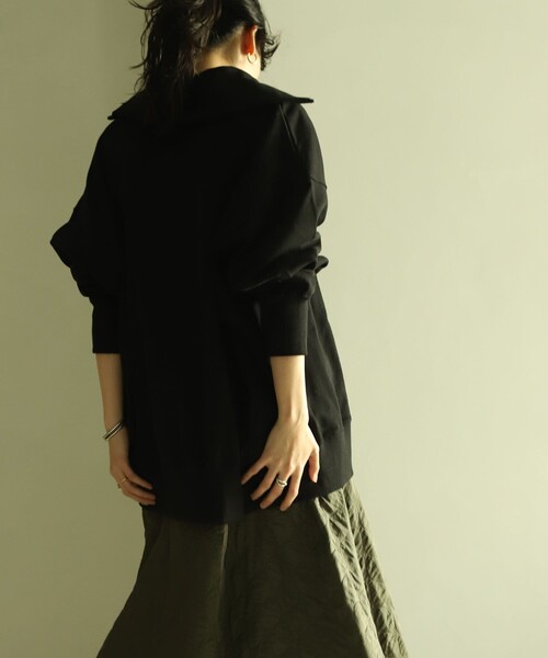 FREAK'S STORE（フリークスストア）の「TOWN CRAFT × FREAK'S STORE/タウンクラフト 　別注 レトロカラーハーフジップスウェット（スウェット・レディース・ブラック/サックスブルー/ピンク/オレンジ/ラベンダー/ブルーグリーン・ﾌﾘ-）」の14枚目の写真