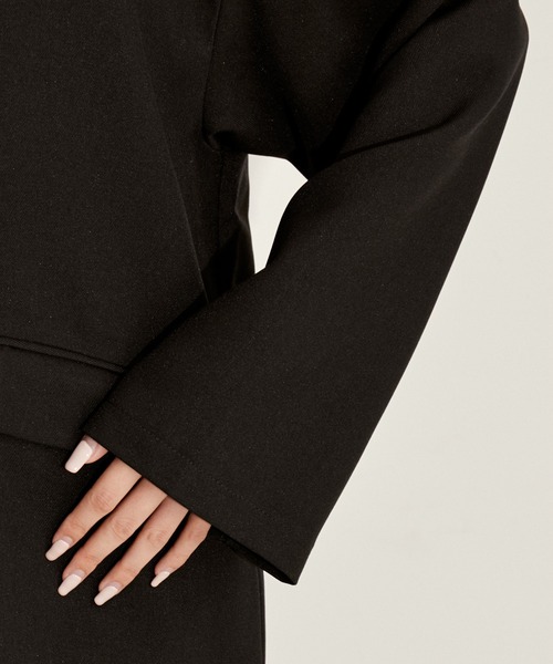 vis-`a-vis（ビサビ）の「【WEB限定】【洗える】ゆるジャケット＆フレアパンツセット（スラックス・レディース・ベージュ系その他/ブラック/ピンク・S/M）」の18枚目の写真