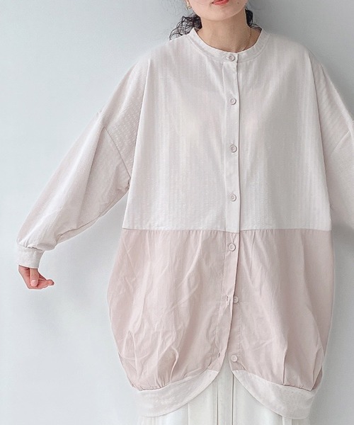 AS KNOW AS plus(アズノゥアズプラス)の「♪ゆるり切替コクーンカーディガン(カーディガン/ボレロ・レディース・チャコールグレー/ダークグリーン/ライトベージュ/アイボリー/グリーン/レッド/ネイビー/グレー系その他/ライム/グレー系/グリーン系/ベージュ系/イエロー系/ネイビー系/ダークグリーン系1/ベージュ系1/グレー系1/ダークパープル/グレー系2/アイボリー系2/ライトグリーン系2/グレー系その他2/イエロー系3/ダークグリーン系3/グレー系3/ベージュ系3・FREE)」の11枚目の写真