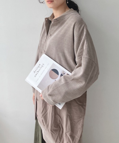 AS KNOW AS plus(アズノゥアズプラス)の「♪ゆるり切替コクーンカーディガン(カーディガン/ボレロ・レディース・チャコールグレー/ダークグリーン/ライトベージュ/アイボリー/グリーン/レッド/ネイビー/グレー系その他/ライム/グレー系/グリーン系/ベージュ系/イエロー系/ネイビー系/ダークグリーン系1/ベージュ系1/グレー系1/ダークパープル/グレー系2/アイボリー系2/ライトグリーン系2/グレー系その他2/イエロー系3/ダークグリーン系3/グレー系3/ベージュ系3・FREE)」の12枚目の写真