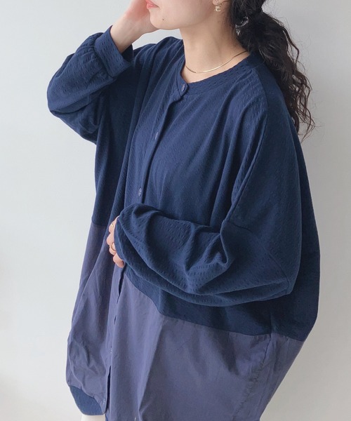 AS KNOW AS plus(アズノゥアズプラス)の「♪ゆるり切替コクーンカーディガン(カーディガン/ボレロ・レディース・チャコールグレー/ダークグリーン/ライトベージュ/アイボリー/グリーン/レッド/ネイビー/グレー系その他/ライム/グレー系/グリーン系/ベージュ系/イエロー系/ネイビー系/ダークグリーン系1/ベージュ系1/グレー系1/ダークパープル/グレー系2/アイボリー系2/ライトグリーン系2/グレー系その他2/イエロー系3/ダークグリーン系3/グレー系3/ベージュ系3・FREE)」の22枚目の写真