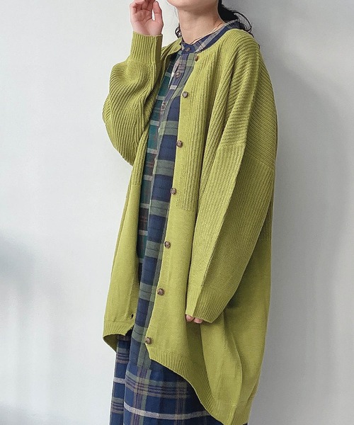 AS KNOW AS plus(アズノゥアズプラス)の「♪ゆるり切替コクーンカーディガン(カーディガン/ボレロ・レディース・チャコールグレー/ダークグリーン/ライトベージュ/アイボリー/グリーン/レッド/ネイビー/グレー系その他/ライム/グレー系/グリーン系/ベージュ系/イエロー系/ネイビー系/ダークグリーン系1/ベージュ系1/グレー系1/ダークパープル/グレー系2/アイボリー系2/ライトグリーン系2/グレー系その他2/イエロー系3/ダークグリーン系3/グレー系3/ベージュ系3・FREE)」の16枚目の写真