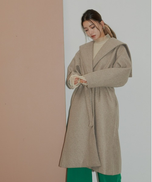 ザラ　22AWコレクション　ウールオーバーサイズコート　ベージュ　L オーバーサイズ ソフトコート - ベージュ | ZARA Japan / 日本