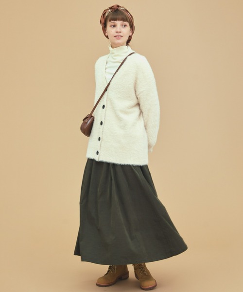 EDIT Gris（エディットグリ）の「シャギーカーディガン（カーディガン/ボレロ・レディース・ブラック/グレー/アイボリー・FREE）」の6枚目の写真