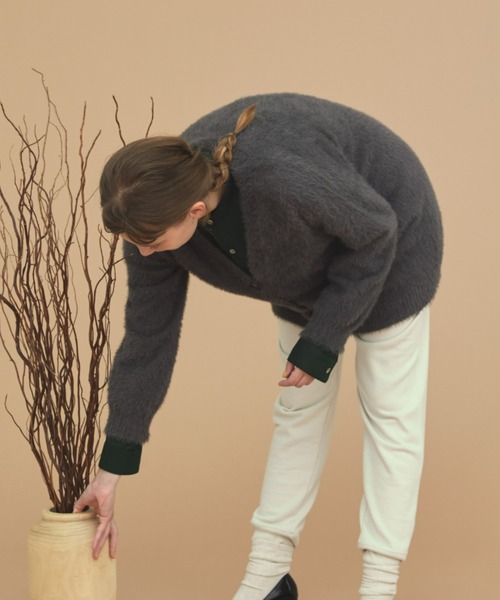 EDIT Gris（エディットグリ）の「シャギーカーディガン（カーディガン/ボレロ・レディース・ブラック/グレー/アイボリー・FREE）」の15枚目の写真