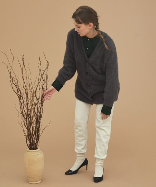 EDIT Gris（エディットグリ）の「シャギーカーディガン（カーディガン/ボレロ・レディース・ブラック/グレー/アイボリー・FREE）」の18枚目の写真