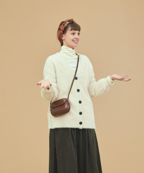 EDIT Gris（エディットグリ）の「シャギーカーディガン（カーディガン/ボレロ・レディース・ブラック/グレー/アイボリー・FREE）」の21枚目の写真