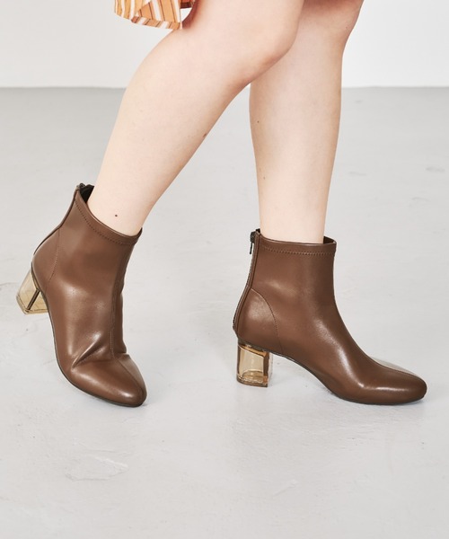 ORiental TRaffic（オリエンタルトラフィック）の「クリアヒールストレッチブーツ/21417（ブーツ・レディース・ホワイト/ブラック/ブラウン・LL/S/M/L）」の3枚目の写真