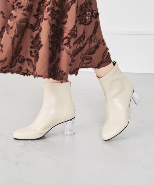 ORiental TRaffic（オリエンタルトラフィック）の「クリアヒールストレッチブーツ/21417（ブーツ・レディース・ホワイト/ブラック/ブラウン・LL/S/M/L）」の12枚目の写真