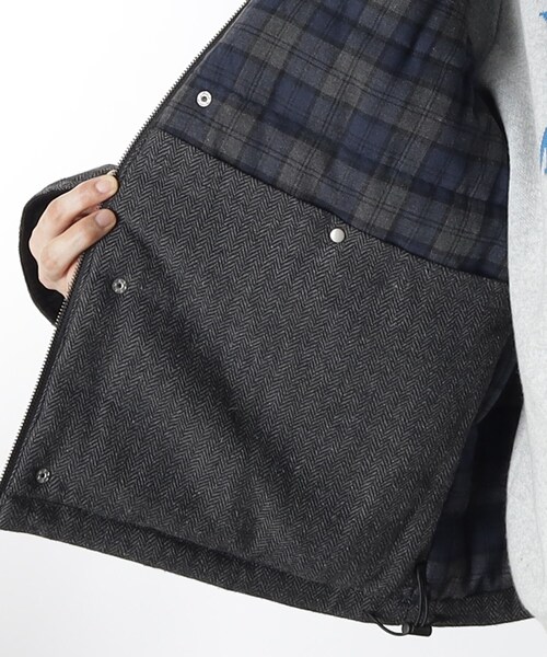 THE SHOP TK (ザ ショップ ティーケー )の「◆【軽量中綿入り】ヘリンボンブルゾン(ブルゾン・メンズ・ダークブラウン/グレー・02/03/04)」の12枚目の写真